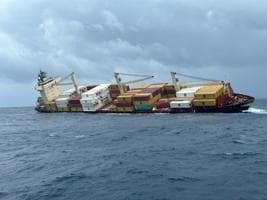 Container Ship MSC Elsa 3 Capsizes Near Kochi