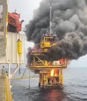 Offshore Inferno: Fire Engulfs Decommissioning Platform in Vietnam