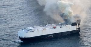 Fire Engulfs Car Carrier Morning Midas Off Alaska