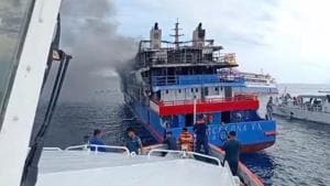 Tragedy at Sea: Indonesian Ferry Catches Fire